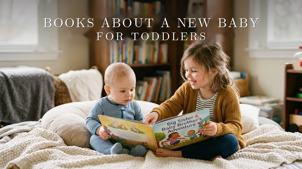 books about new baby for toddlers featured.